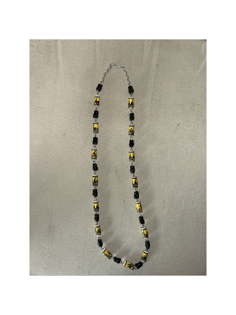 Beaded Necklace With Cactus And Animals